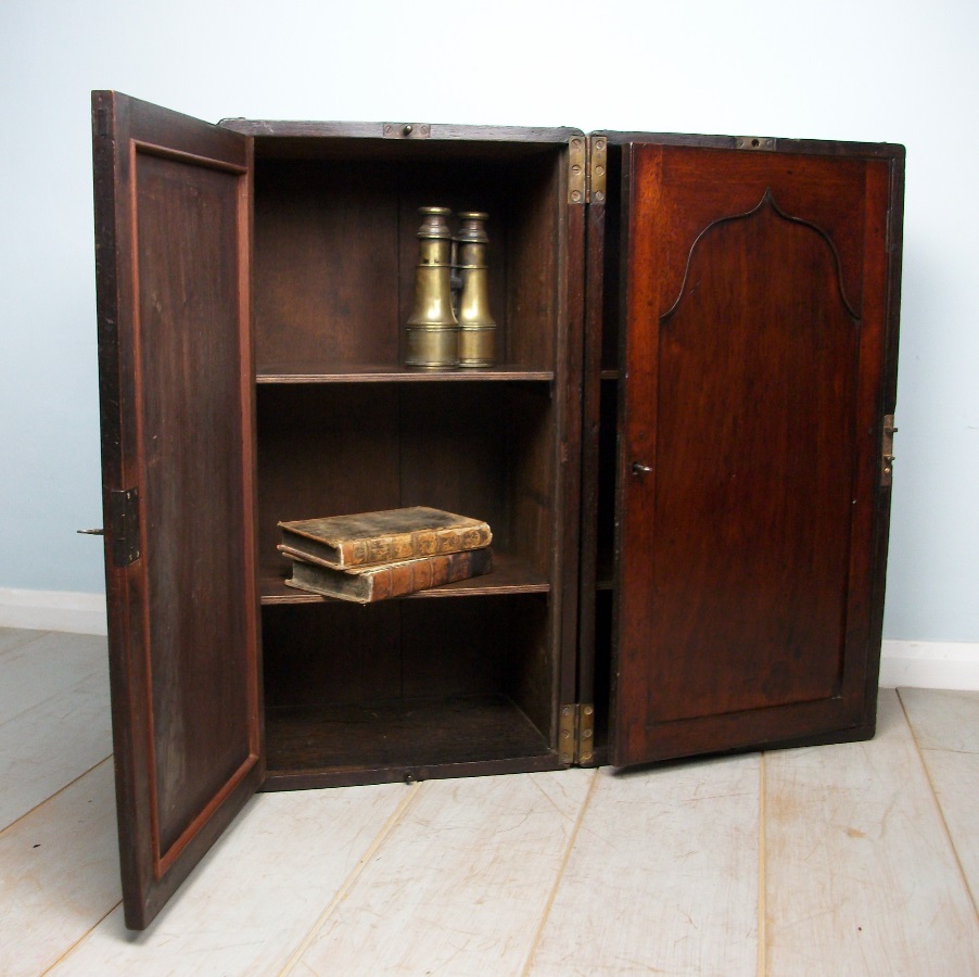 A 19TH Century Campaign Bookcase